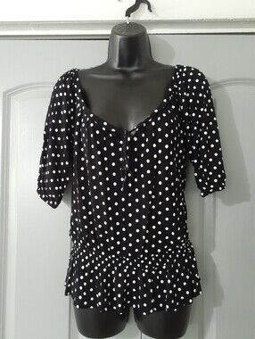 Almost Famous polka dot blouse